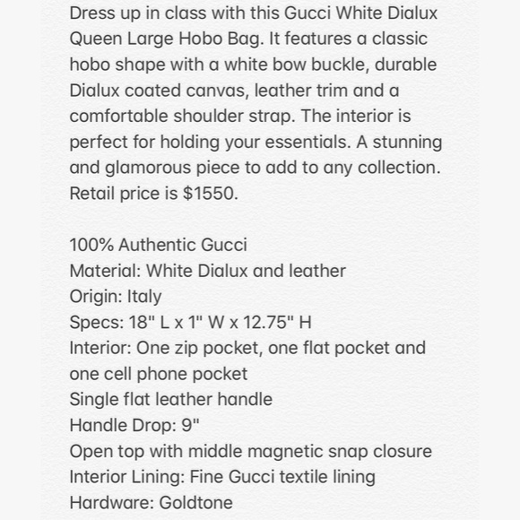 Authentic Gucci Dialux Coated Canvas Hobo Bag - Picture 8 of 8